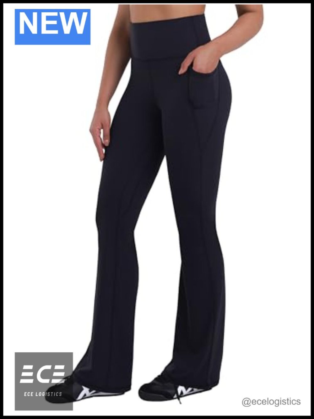 Sunzel Mini Flare Leggings with Pockets High Waist Bootcut Yoga Pants